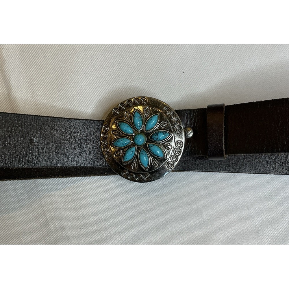 American‎ Eagle Concho Statement Belt Leather Size Medium #3359 Southwest Boho
